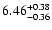 $\rm 6.46^{+ 0.38}_{- 0.36 }$