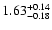 $\rm 1.63^{+ 0.14}_{- 0.18 }$