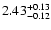 $\rm 2.43^{+ 0.13}_{- 0.12 }$