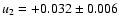 $u_2 = +0.032 \pm 0.006$