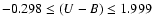 $-0.298\leq (U-B) \leq 1.999$