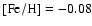 $\rm [Fe/H] = -0.08$