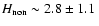 ${H}_{{\rm non}}\sim2.8 \pm 1.1~$