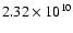 $2.32 \times 10^{10}$