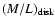 $(M/L)_{\rm disk}$