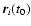 $\vec{r}_i(t_0)$