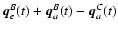 $\vec{q}_e^B(t) + \vec{q}_a^B(t) - \vec{q}_a^C(t)$