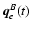 $\vec{q}_e^B(t)$