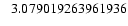 $ \hphantom{-}3.079019263961936$
