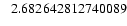$ \hphantom{-}2.682642812740089$