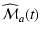 $\displaystyle %
\widehat{\mathstrut\cal M}_a(t)$