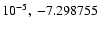 $10^{-5}, \: -7.298755$