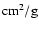 $\rm cm^2/g$