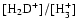 $[{\rm H_2 D^+}]/[{\rm H_3^+}]$