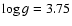 $\log g = 3.75$