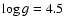 $\log g = 4.5$