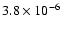 $3.8\times 10^{-6}$