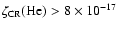 $\zeta_{\rm CR}({\rm He})>8\times 10^{-17}$
