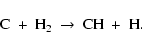 \begin{displaymath}
{\rm C~+~H_2~\to~CH~+~H}.
\end{displaymath}