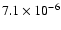 $7.1\times 10^{-6}$