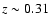 $z\sim0.31$
