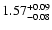 $\rm 1.57^{+0.09}_{-0.08}$