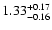 $\rm 1.33^{+0.17}_{-0.16}$
