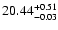 $\rm 20.44^{+0.51}_{-0.03}$