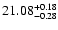 $\rm 21.08^{+0.18}_{-0.28}$