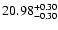 $\rm 20.98^{+0.30}_{-0.30}$