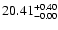 $\rm 20.41^{+0.40}_{-0.00}$