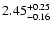 $\rm 2.45^{+0.25}_{-0.16}$
