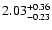$\rm 2.03^{+0.36}_{-0.23}$