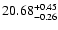 $\rm 20.68^{+0.45}_{-0.26}$