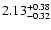 $\rm 2.13^{+0.38}_{-0.32}$