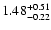 $\rm 1.48^{+0.51}_{-0.22}$