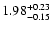 $\rm 1.98^{+0.23}_{-0.15}$