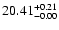 $\rm 20.41^{+0.21}_{-0.00}$
