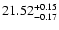 $\rm 21.52^{+0.15}_{-0.17}$