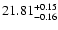 $\rm 21.81^{+0.15}_{-0.16}$