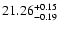 $\rm 21.26^{+0.15}_{-0.19}$