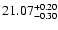 $\rm 21.07^{+0.20}_{-0.30}$