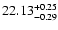 $\rm 22.13^{+0.25}_{-0.29}$