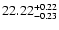 $\rm 22.22^{+0.22}_{-0.23}$