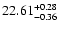 $\rm 22.61^{+0.28}_{-0.36}$