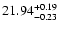 $\rm 21.94^{+0.19}_{-0.23}$