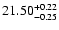 $\rm 21.50^{+0.22}_{-0.25}$