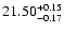 $\rm 21.50^{+0.15}_{-0.17}$