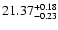 $\rm 21.37^{+0.18}_{-0.23}$