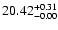 $\rm 20.42^{+0.31}_{-0.00}$